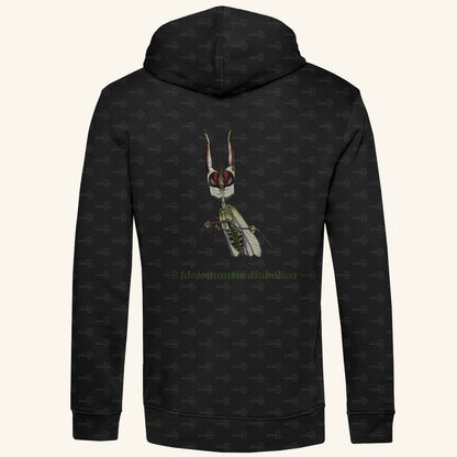 Herren  Bio Hoodie mit Seitentaschen | Große Teufelsblume  Idolomantis diabolica