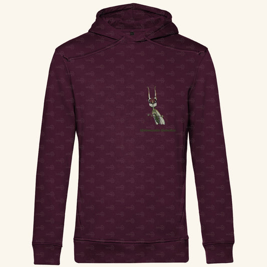 Herren  Bio Hoodie mit Seitentaschen | Große Teufelsblume  Idolomantis diabolica