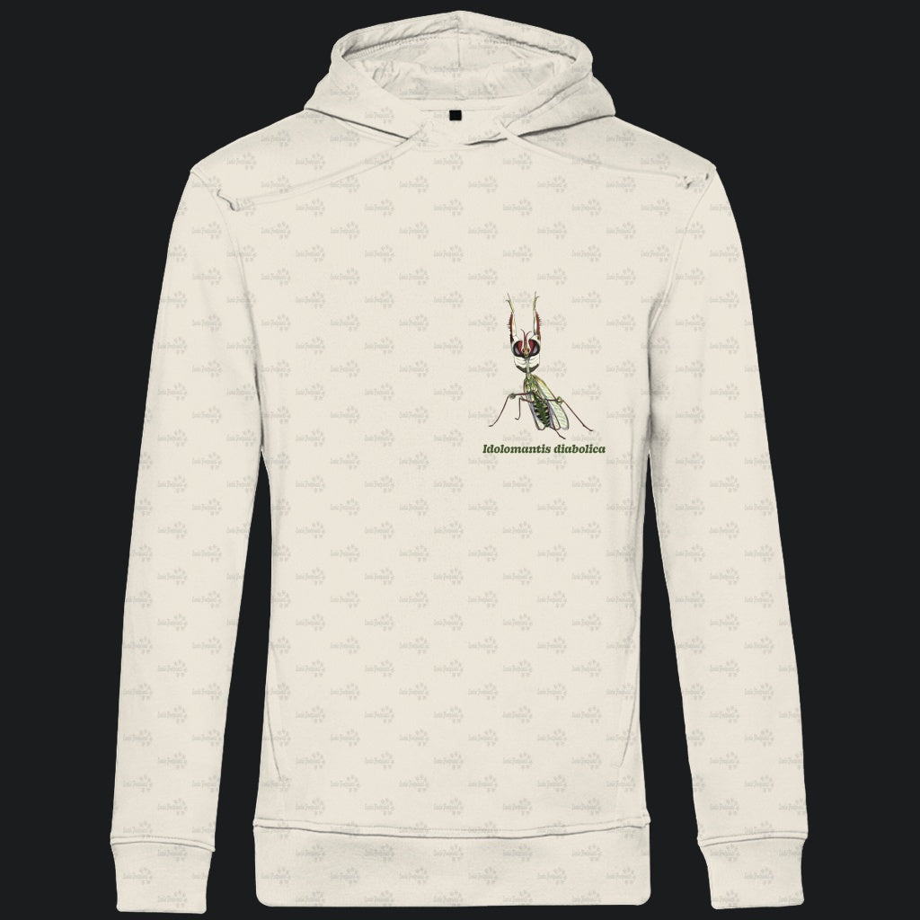 Herren  Bio Hoodie mit Seitentaschen | Große Teufelsblume  Idolomantis diabolica