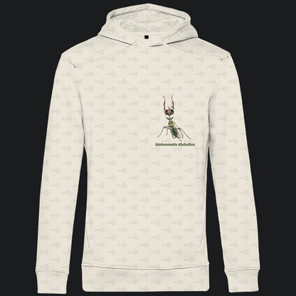 Herren  Bio Hoodie mit Seitentaschen | Große Teufelsblume  Idolomantis diabolica