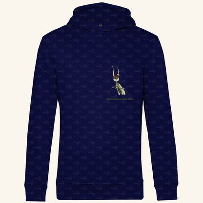 Herren  Bio Hoodie mit Seitentaschen | Große Teufelsblume  Idolomantis diabolica