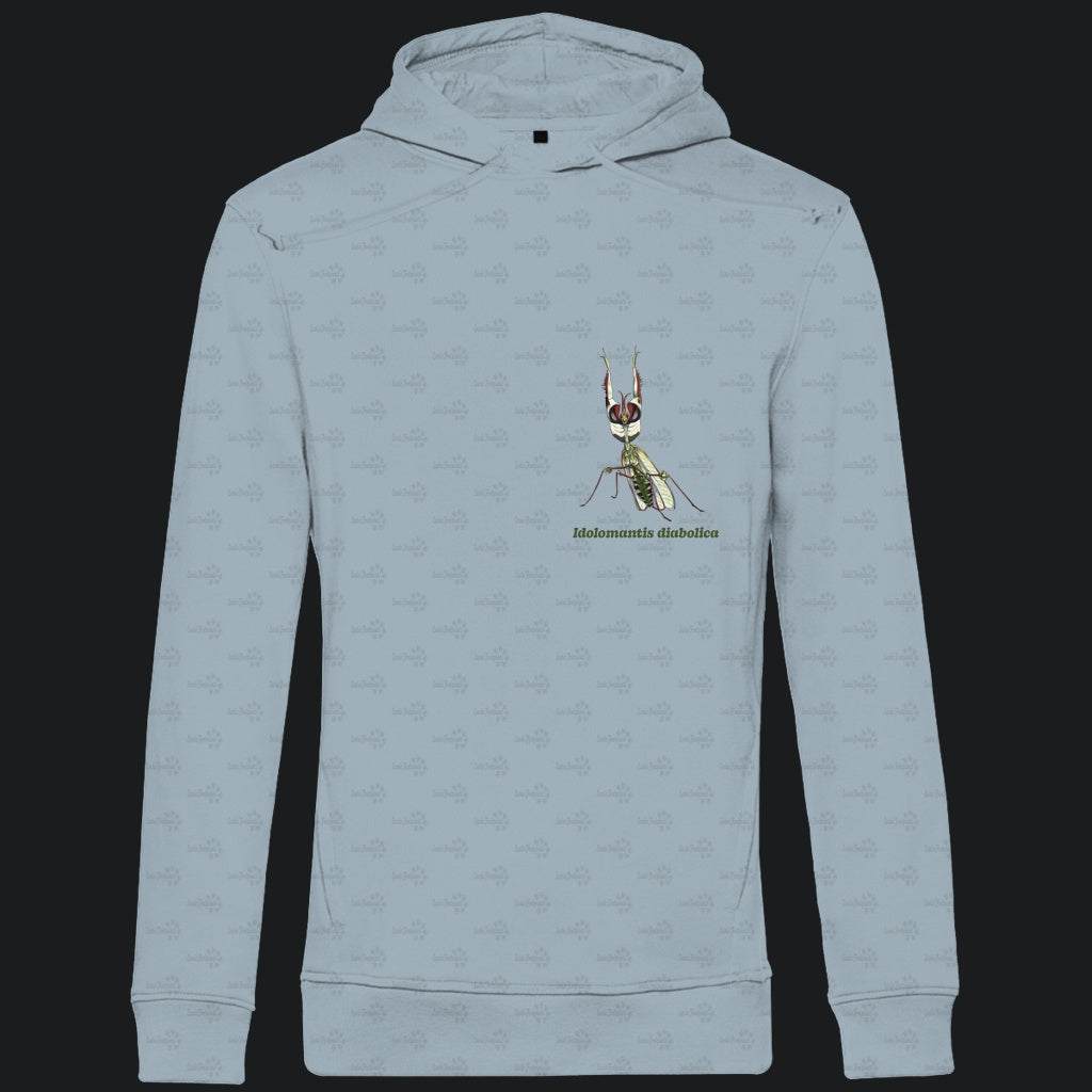 Herren  Bio Hoodie mit Seitentaschen | Große Teufelsblume  Idolomantis diabolica