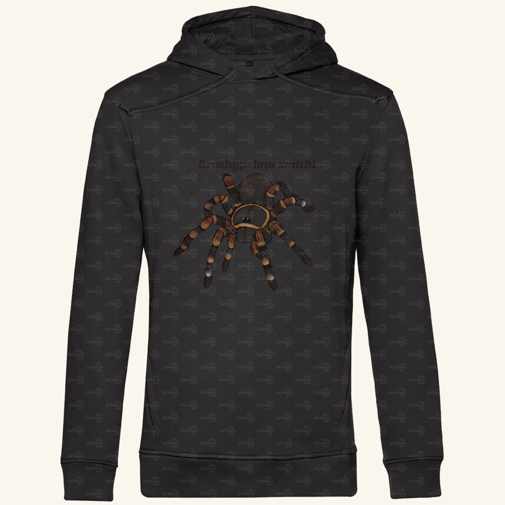Herren Bio Hoodie mit Seitentaschen | Rotknie Vogelspinne Weiblich  Brachypelma smithi