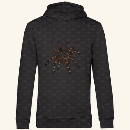 Herren Bio Hoodie mit Seitentaschen | Rotknie Vogelspinne Weiblich  Brachypelma smithi