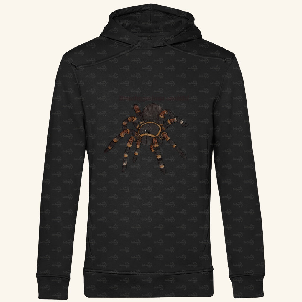 Herren Bio Hoodie mit Seitentaschen | Rotknie Vogelspinne Weiblich  Brachypelma smithi