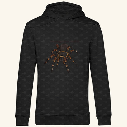 Herren Bio Hoodie mit Seitentaschen | Rotknie Vogelspinne Weiblich  Brachypelma smithi