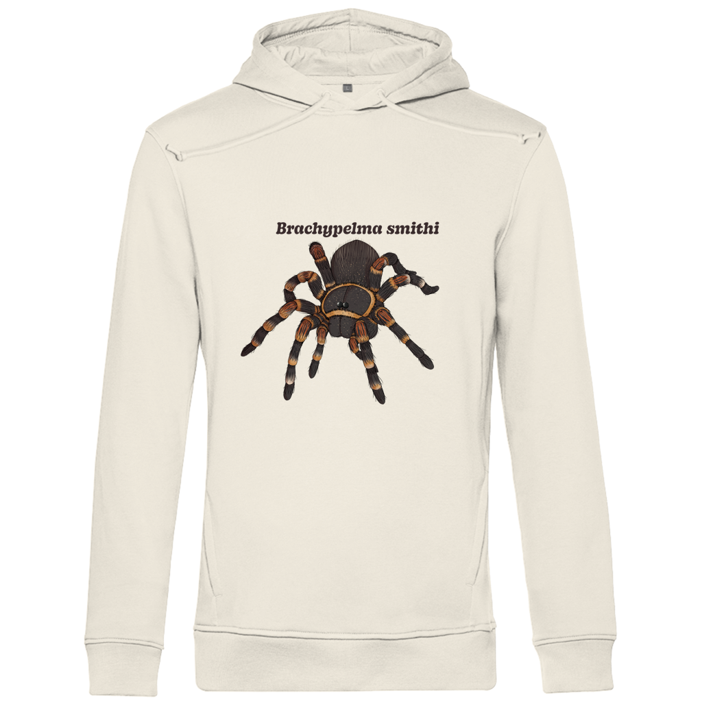 Herren Bio Hoodie mit Seitentaschen | Rotknie Vogelspinne Weiblich  Brachypelma smithi
