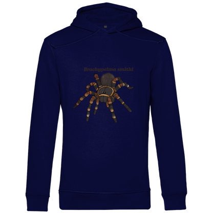 Herren Bio Hoodie mit Seitentaschen | Rotknie Vogelspinne Weiblich  Brachypelma smithi