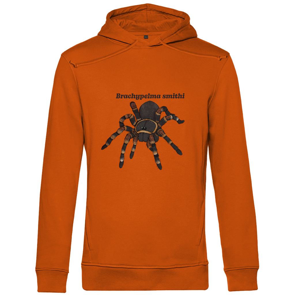 Herren Bio Hoodie mit Seitentaschen | Rotknie Vogelspinne Weiblich  Brachypelma smithi