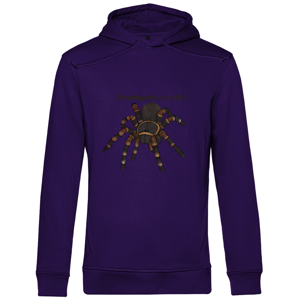 Herren Bio Hoodie mit Seitentaschen | Rotknie Vogelspinne Weiblich  Brachypelma smithi