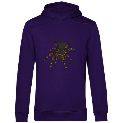Herren Bio Hoodie mit Seitentaschen | Rotknie Vogelspinne Weiblich  Brachypelma smithi