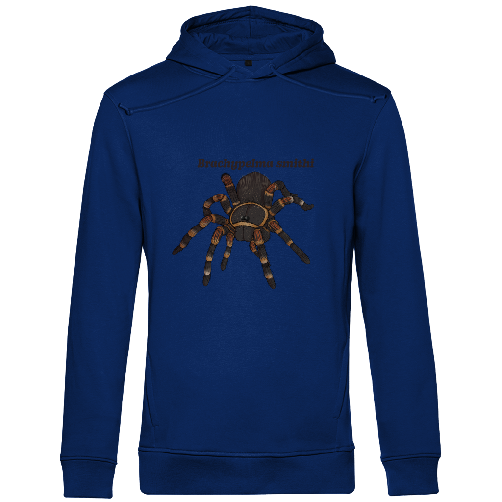 Herren Bio Hoodie mit Seitentaschen | Rotknie Vogelspinne Weiblich  Brachypelma smithi