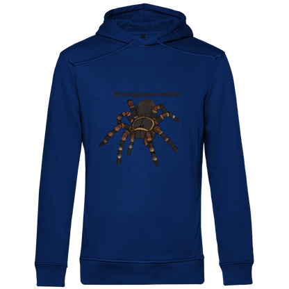 Herren Bio Hoodie mit Seitentaschen | Rotknie Vogelspinne Weiblich  Brachypelma smithi