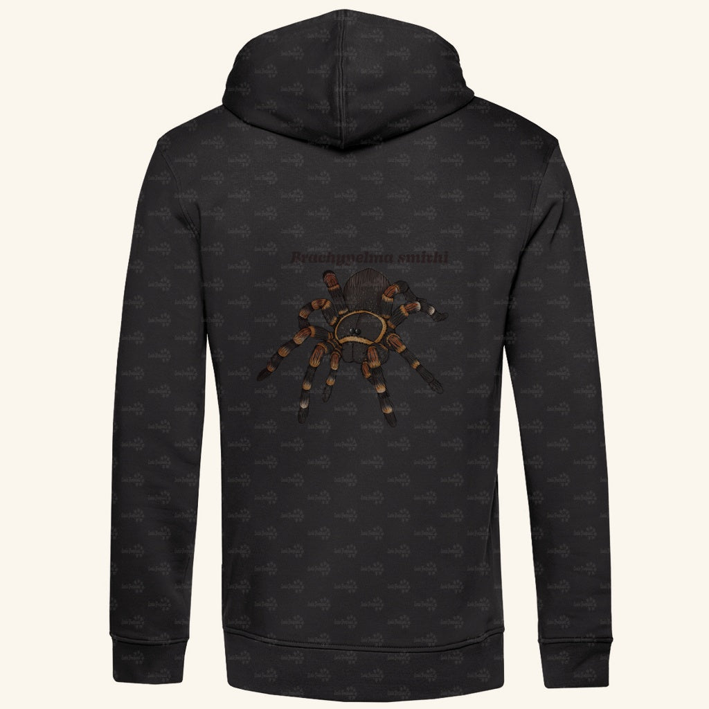 Herren Bio Hoodie mit Seitentaschen | Rotknie Vogelspinne Weiblich  Brachypelma smithi