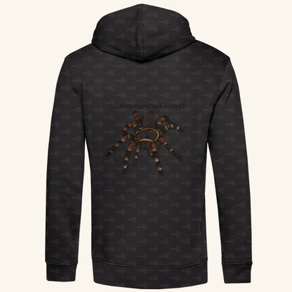 Herren Bio Hoodie mit Seitentaschen | Rotknie Vogelspinne Weiblich  Brachypelma smithi