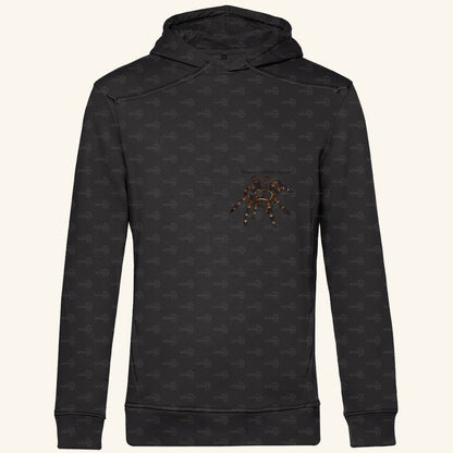Herren Bio Hoodie mit Seitentaschen | Rotknie Vogelspinne Weiblich  Brachypelma smithi