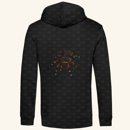 Herren Bio Hoodie mit Seitentaschen | Rotknie Vogelspinne Weiblich  Brachypelma smithi
