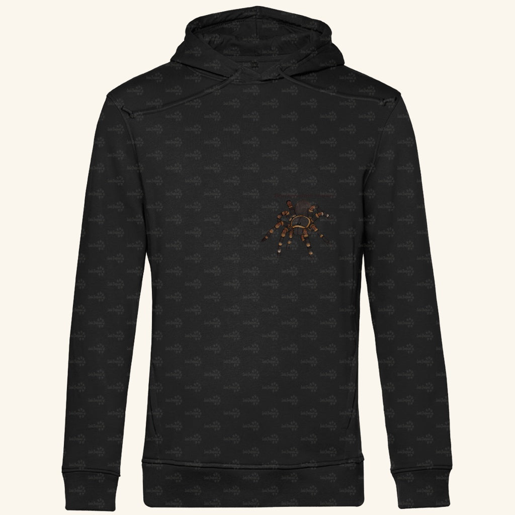Herren Bio Hoodie mit Seitentaschen | Rotknie Vogelspinne Weiblich  Brachypelma smithi