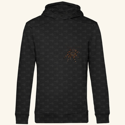 Herren Bio Hoodie mit Seitentaschen | Rotknie Vogelspinne Weiblich  Brachypelma smithi