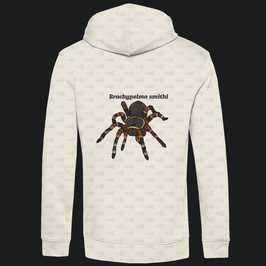 Herren Bio Hoodie mit Seitentaschen | Rotknie Vogelspinne Weiblich  Brachypelma smithi