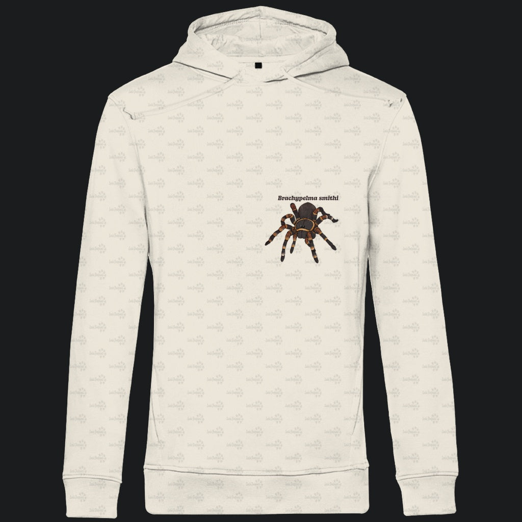 Herren Bio Hoodie mit Seitentaschen | Rotknie Vogelspinne Weiblich  Brachypelma smithi