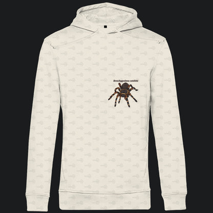 Herren Bio Hoodie mit Seitentaschen | Rotknie Vogelspinne Weiblich  Brachypelma smithi