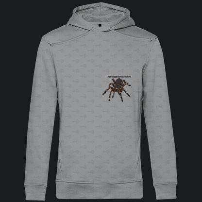Herren Bio Hoodie mit Seitentaschen | Rotknie Vogelspinne Weiblich  Brachypelma smithi