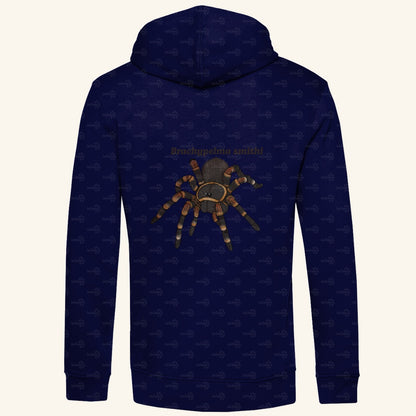 Herren Bio Hoodie mit Seitentaschen | Rotknie Vogelspinne Weiblich  Brachypelma smithi