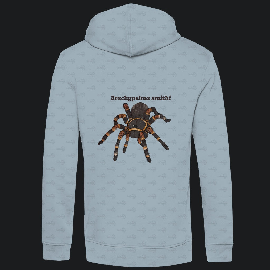 Herren Bio Hoodie mit Seitentaschen | Rotknie Vogelspinne Weiblich  Brachypelma smithi