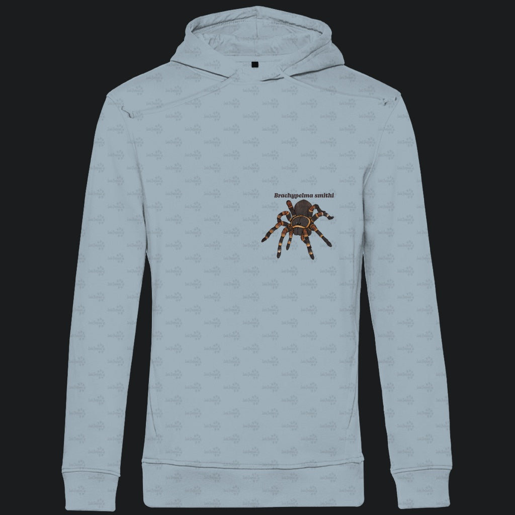 Herren Bio Hoodie mit Seitentaschen | Rotknie Vogelspinne Weiblich  Brachypelma smithi