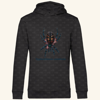 Herren Bio Hoodie mit Seitentaschen | Brasilianische Juwelvogelspinne Typhochlaena seladonia