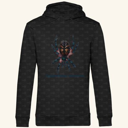 Herren Bio Hoodie mit Seitentaschen | Brasilianische Juwelvogelspinne Typhochlaena seladonia