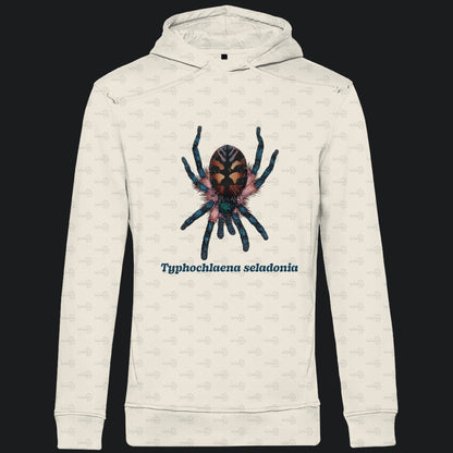 Herren Bio Hoodie mit Seitentaschen | Brasilianische Juwelvogelspinne Typhochlaena seladonia