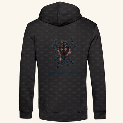 Herren Bio Hoodie mit Seitentaschen | Brasilianische Juwelvogelspinne Typhochlaena seladonia