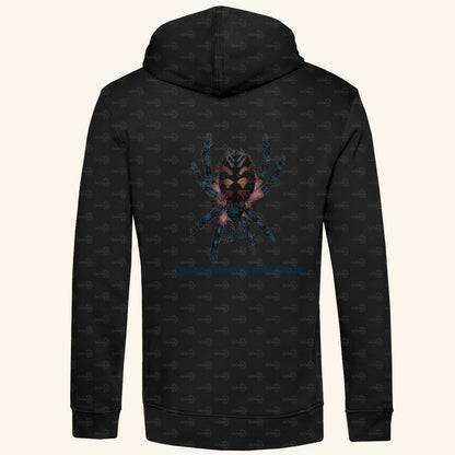Herren Bio Hoodie mit Seitentaschen | Brasilianische Juwelvogelspinne Typhochlaena seladonia