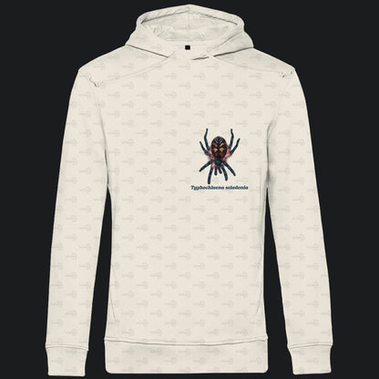 Herren Bio Hoodie mit Seitentaschen | Brasilianische Juwelvogelspinne Typhochlaena seladonia