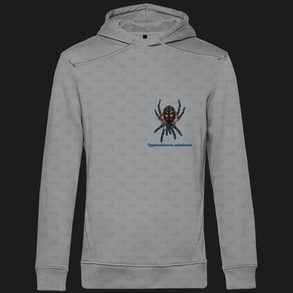 Herren Bio Hoodie mit Seitentaschen | Brasilianische Juwelvogelspinne Typhochlaena seladonia