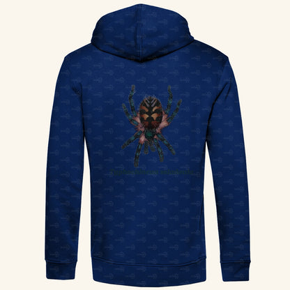 Herren Bio Hoodie mit Seitentaschen | Brasilianische Juwelvogelspinne Typhochlaena seladonia