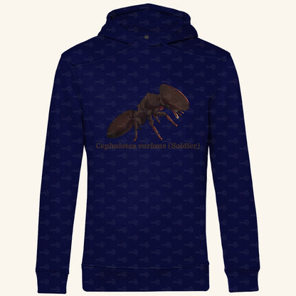 Herren Bio Hoodie mit Seitentaschen | Schildkrötenameise Cephalotes varians soldier