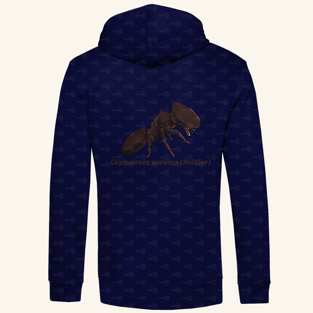 Herren Bio Hoodie mit Seitentaschen | Schildkrötenameise Cephalotes varians soldier