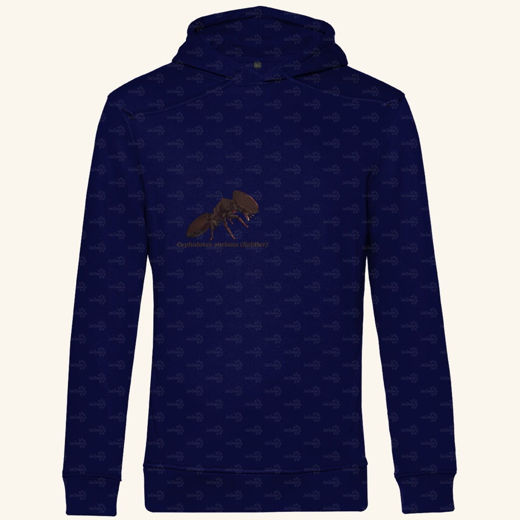 Herren Bio Hoodie mit Seitentaschen | Schildkrötenameise Cephalotes varians soldier