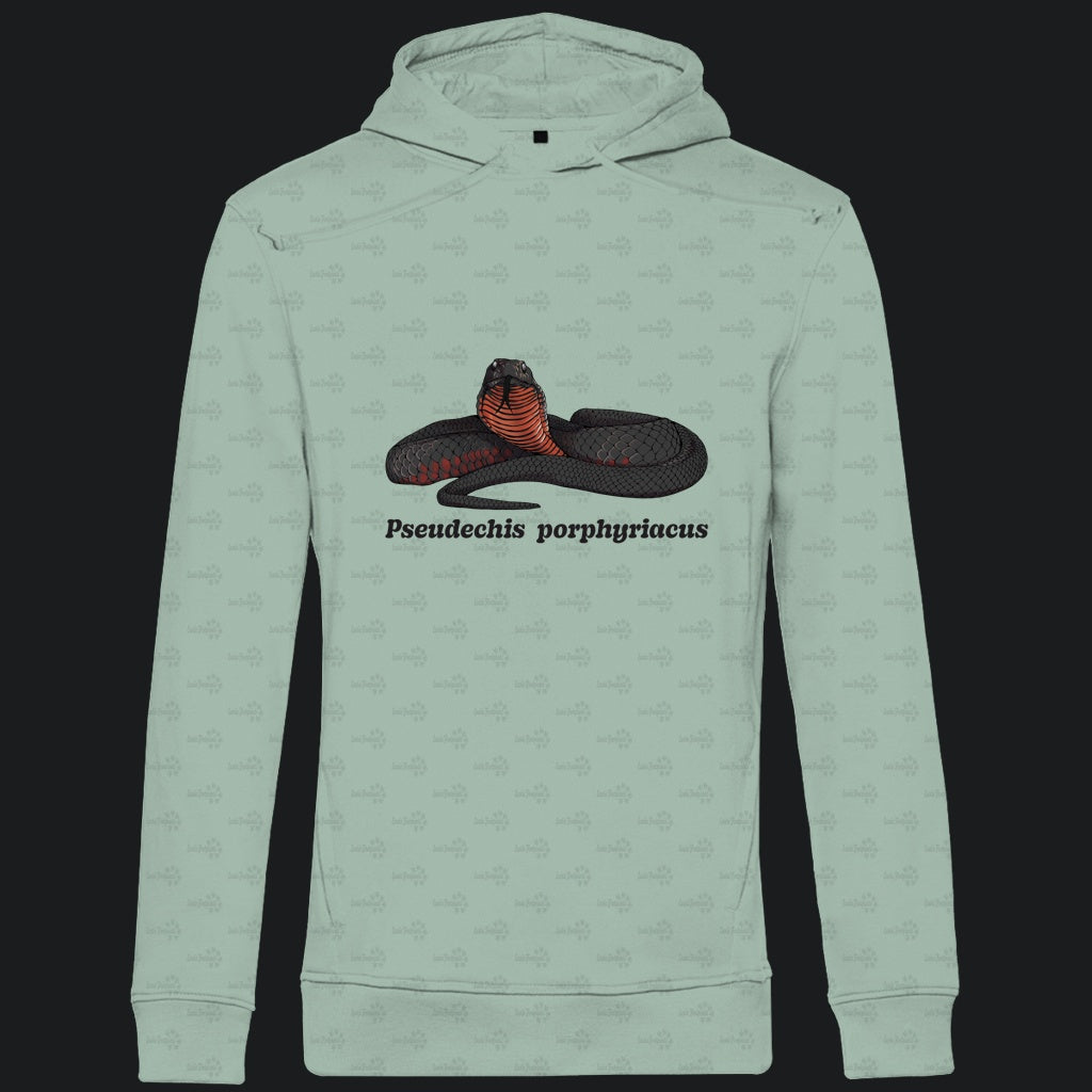 Herren  Bio Hoodie mit Seitentaschen | Rotbäuchige Schwarzotter  Pseudechis porphyriacus