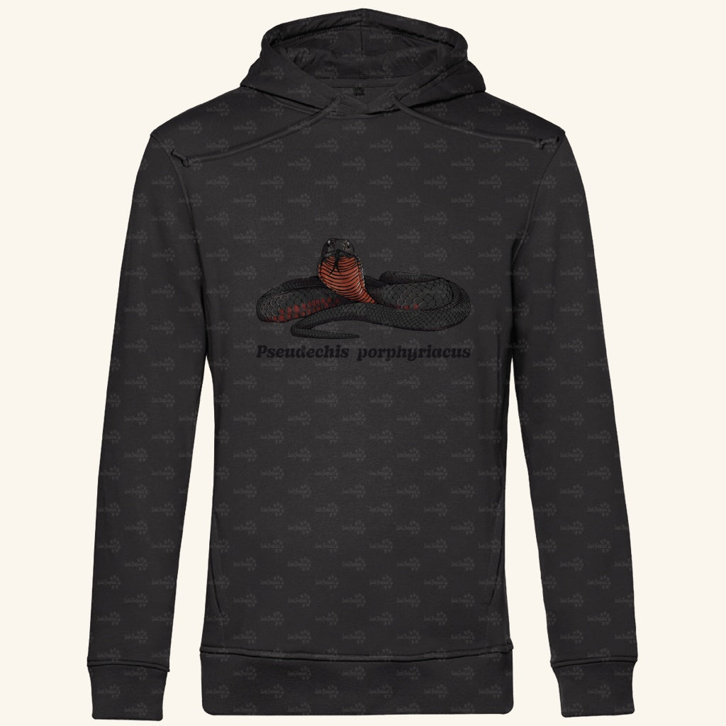 Herren  Bio Hoodie mit Seitentaschen | Rotbäuchige Schwarzotter  Pseudechis porphyriacus