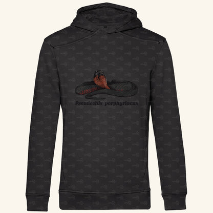 Herren  Bio Hoodie mit Seitentaschen | Rotbäuchige Schwarzotter  Pseudechis porphyriacus