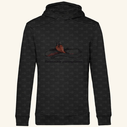 Herren  Bio Hoodie mit Seitentaschen | Rotbäuchige Schwarzotter  Pseudechis porphyriacus