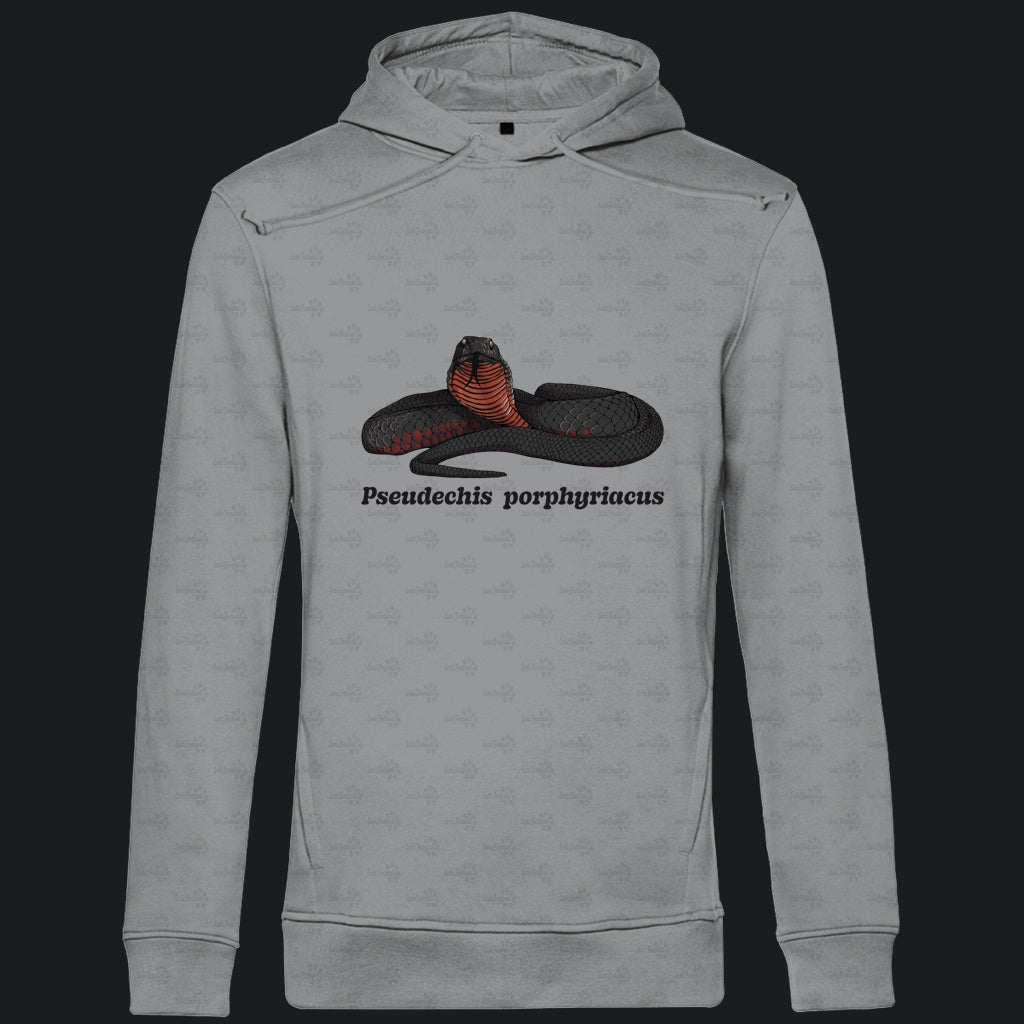Herren  Bio Hoodie mit Seitentaschen | Rotbäuchige Schwarzotter  Pseudechis porphyriacus