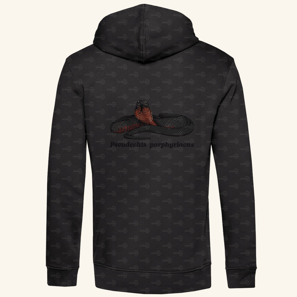 Herren  Bio Hoodie mit Seitentaschen | Rotbäuchige Schwarzotter  Pseudechis porphyriacus