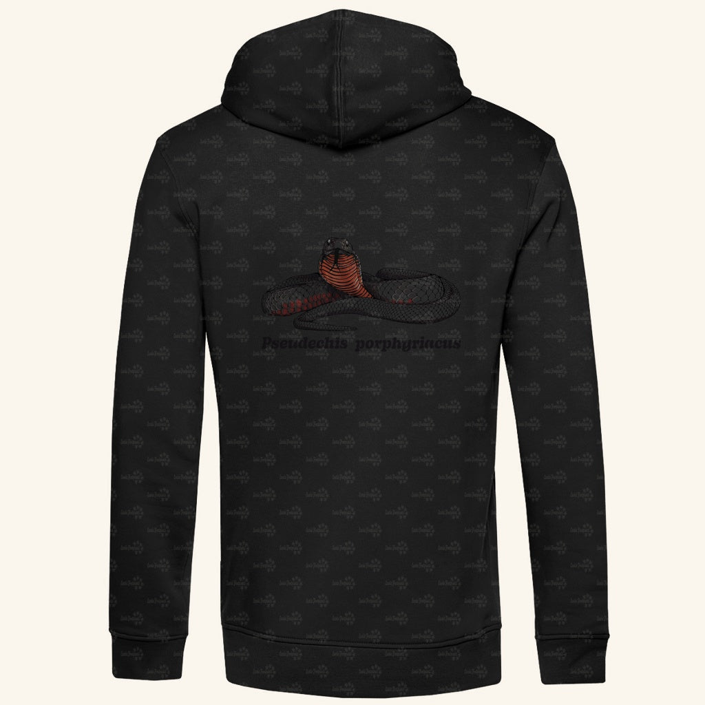 Herren  Bio Hoodie mit Seitentaschen | Rotbäuchige Schwarzotter  Pseudechis porphyriacus