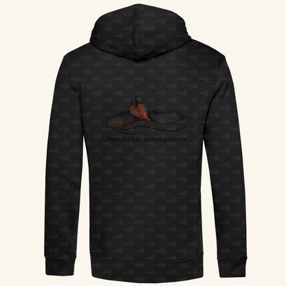 Herren  Bio Hoodie mit Seitentaschen | Rotbäuchige Schwarzotter  Pseudechis porphyriacus