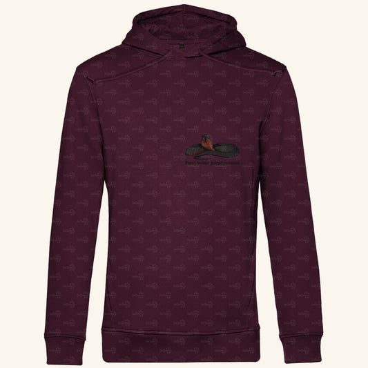 Herren  Bio Hoodie mit Seitentaschen | Rotbäuchige Schwarzotter  Pseudechis porphyriacus